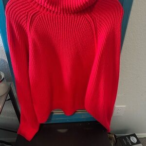 Victoria's Secret Bold Red Cowl Neck Sweater